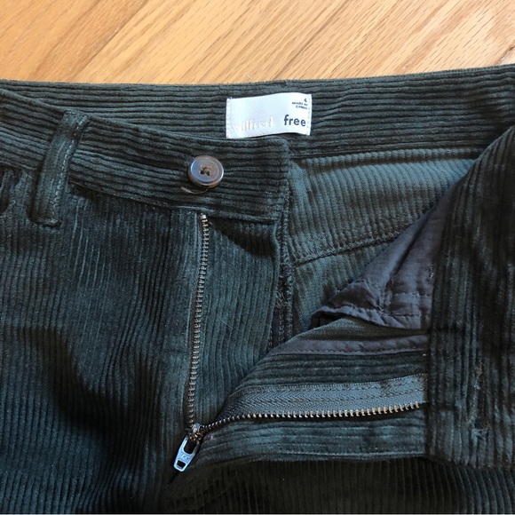 Aritzia Wilfred Free Dark Green Corduroy Pants - Picture 3 of 9